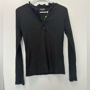 J. Crew Black Long Sleeve Blouse